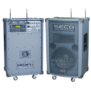 세코 SECO DWA-990CD/DVD/CASS 충전식/휴대용앰프/무선마이크 